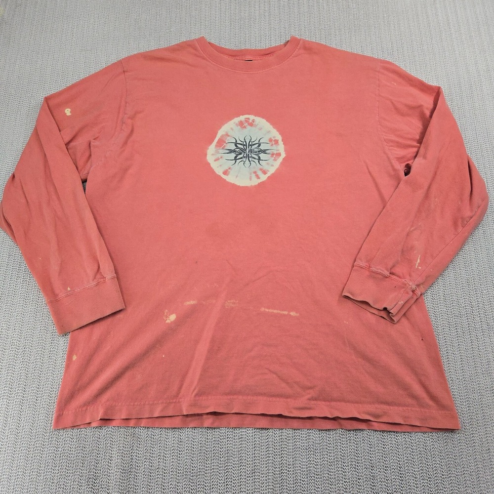 Vintage American Eagle Shirt Mens‎ 2XL XXL Orange Long Sleeve Graphic Y2K